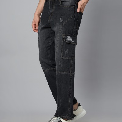 Light Black Denim Cargo Pant