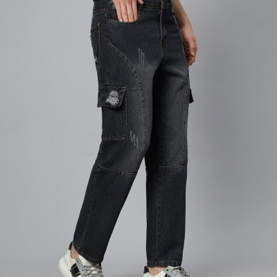 Light Black Denim Cargo Pant