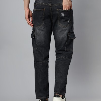 Light Black Denim Cargo Pant