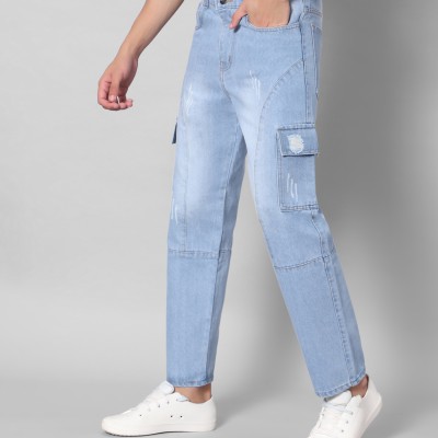 Light Blue Denim Cargo Pant