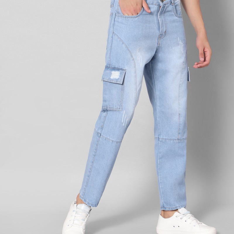 Light Blue Denim Cargo Pant