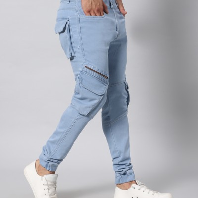 Men Jogger Fit Mid Rise ICE Blue Jeans